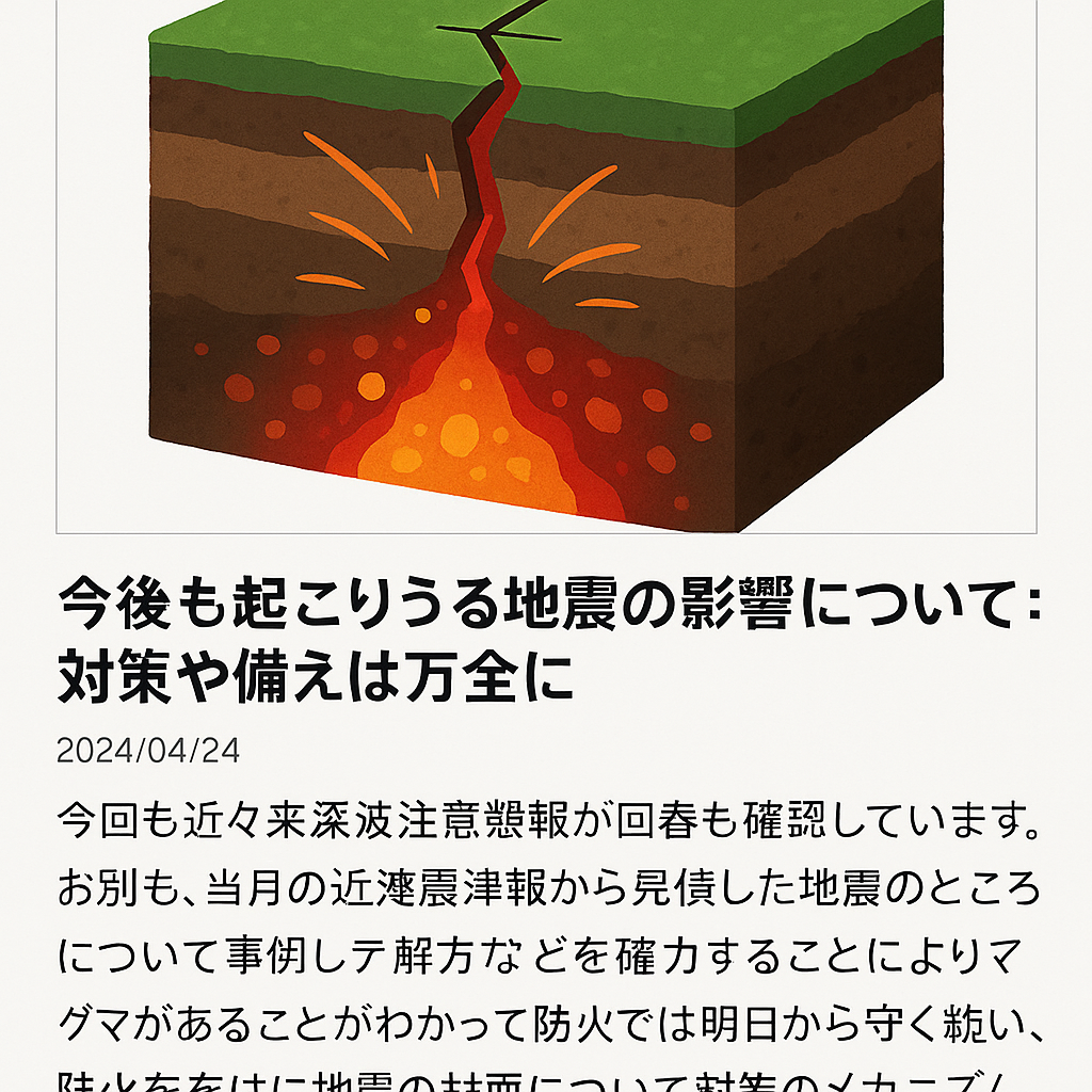 🌏まだ終わらない揺れ――地震のメカニズムとこれからの備え