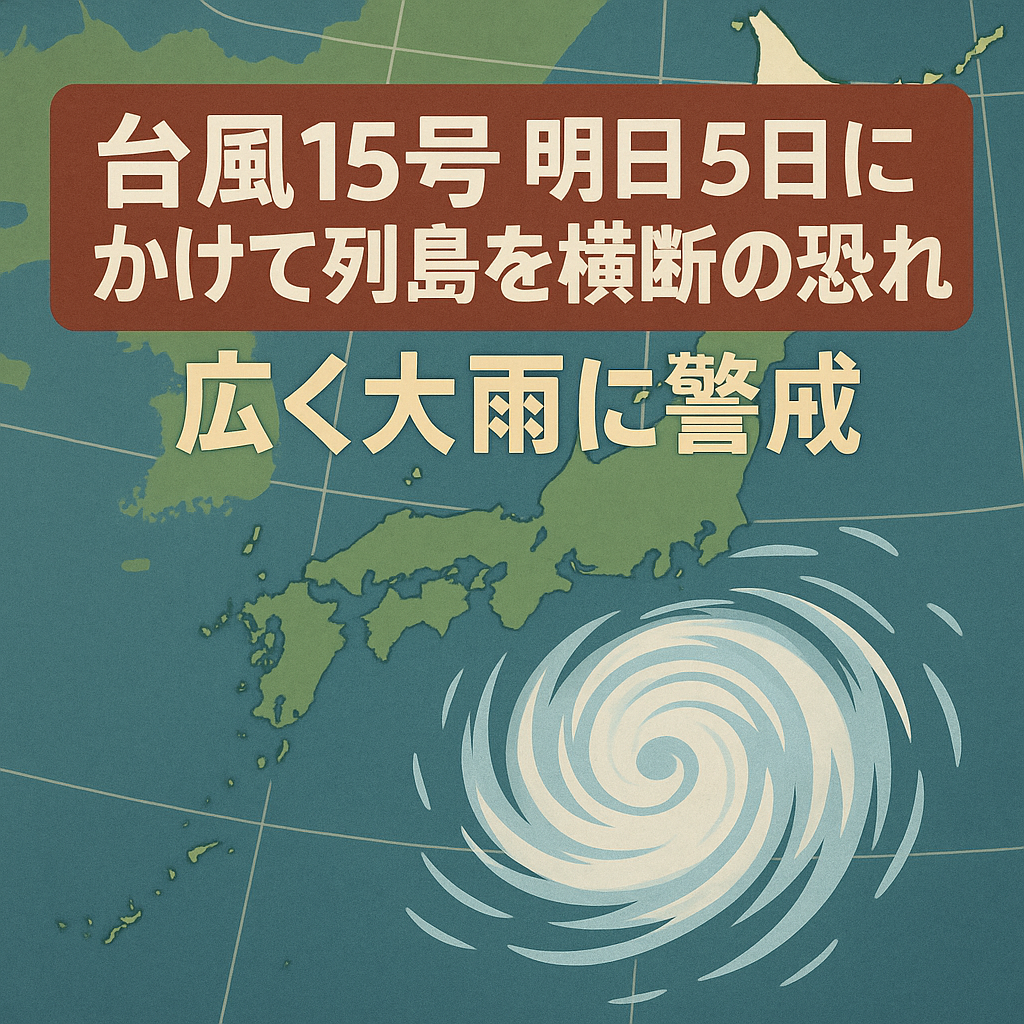 台風15号接近に伴う最新情報と、和豪から皆さまへのお願い