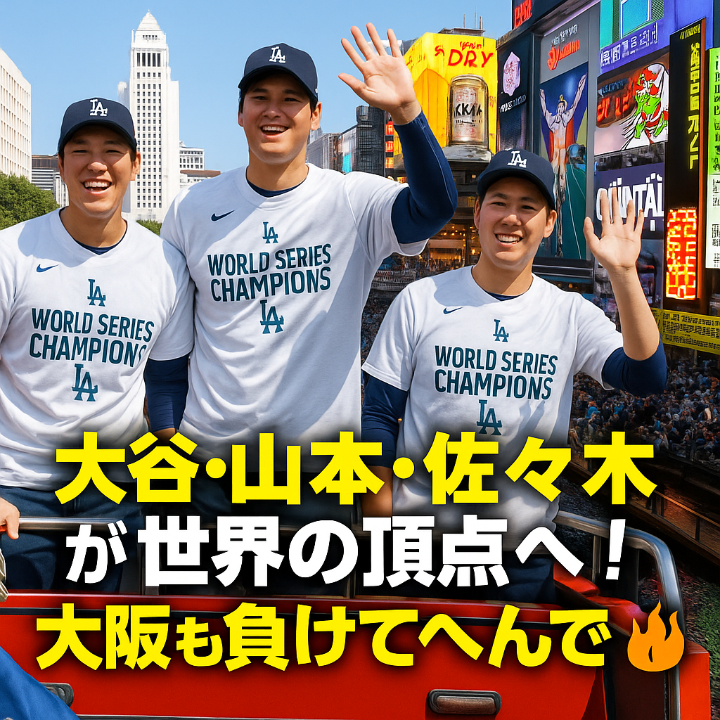 大谷・山本・佐々木が世界の頂点へ！大阪も負けてへんで🔥