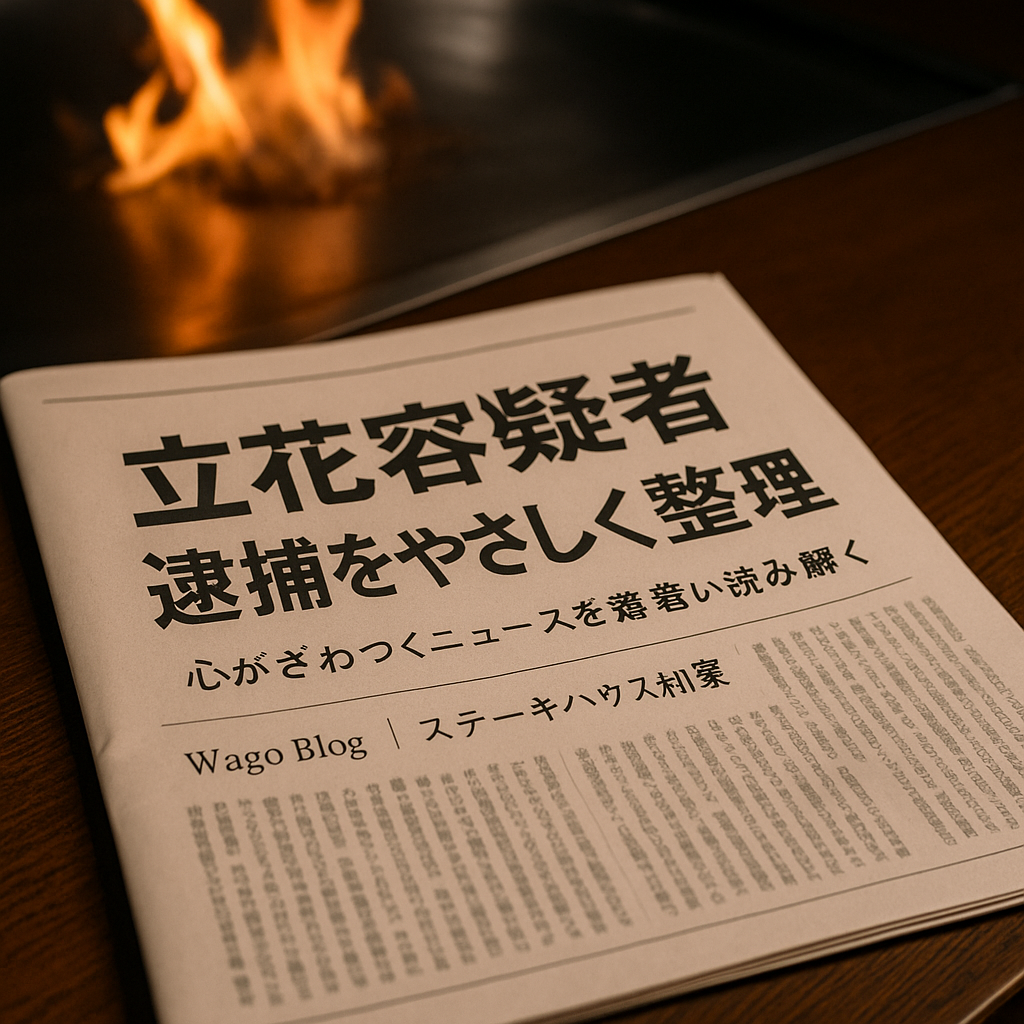 立花容疑者逮捕の背景にある“言葉の重さ”。やさしく読み解く和豪ブログ