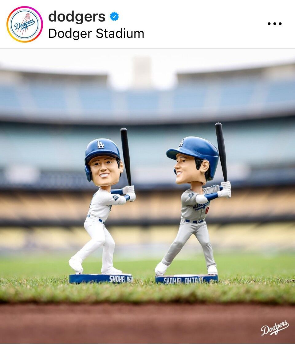 ドジャースの球団公式インスタグラム（＠ｄｏｄｇｅｒｓ）より